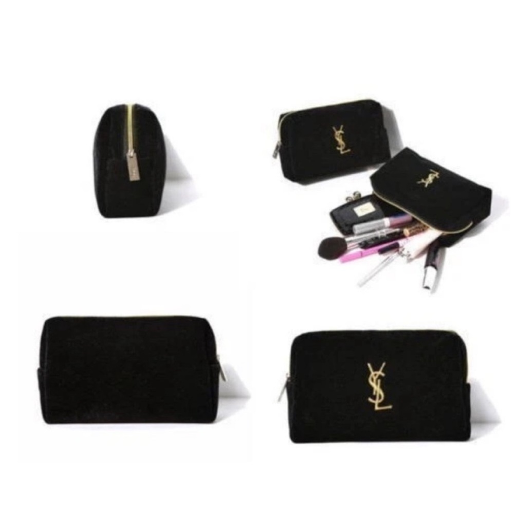 Saint Laurent VIP GWP Black Velvet Logo Chain Crossbody Bag - Picture 8 of 9